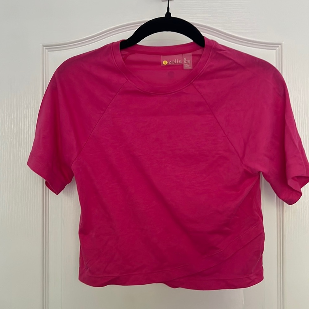 Zella Girls Pink Crop SZ 7/8